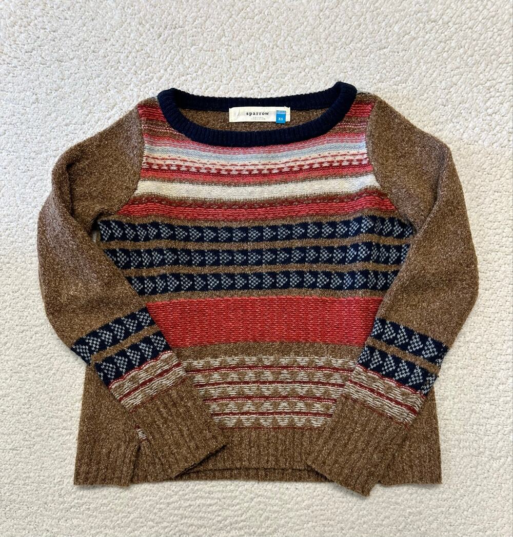 Sparrow Womens Knit Wool Blend Sweater Size XS